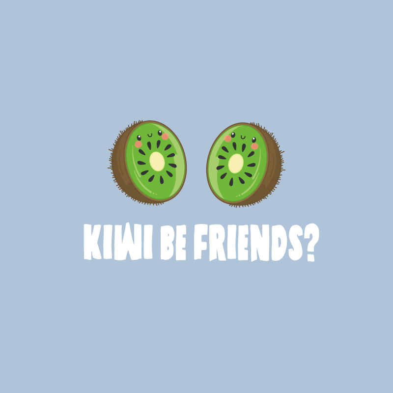 Poster cozinha com frase engraçada de kiwis - TenStickers