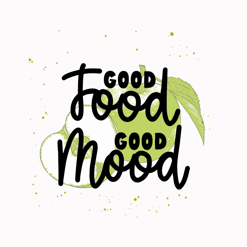 Poster cozinha com frase engraçada e frutas verdes - TenStickers