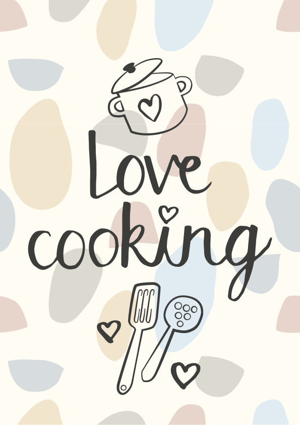 Poster cozinha amor pela culinária - TenStickers