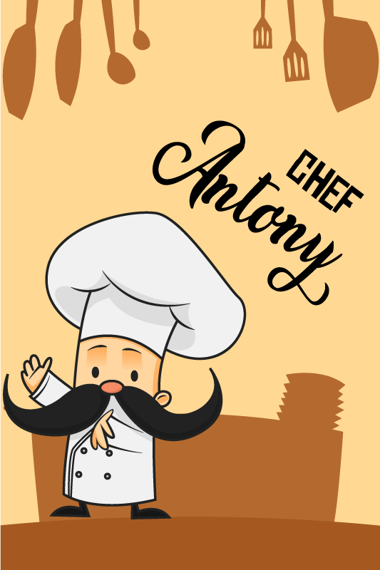Poster cozinha chefe personalizado - TenStickers