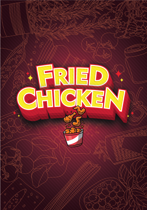 Poster cozinha graffiti taco frango frito - TenStickers