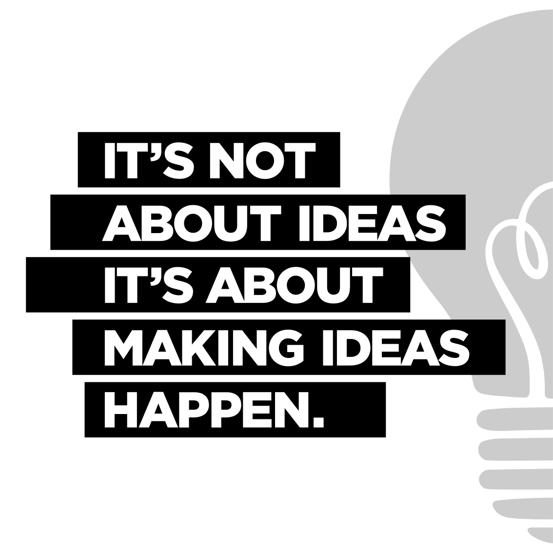 Poster escritório com textos sobre ideias - TenStickers