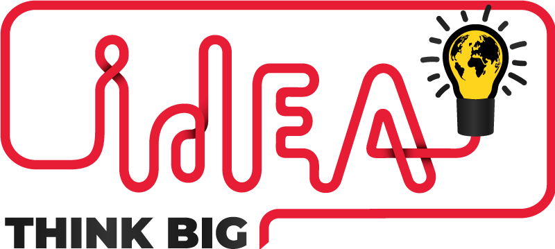 Poster escritório pense grande lâmpada - TenStickers