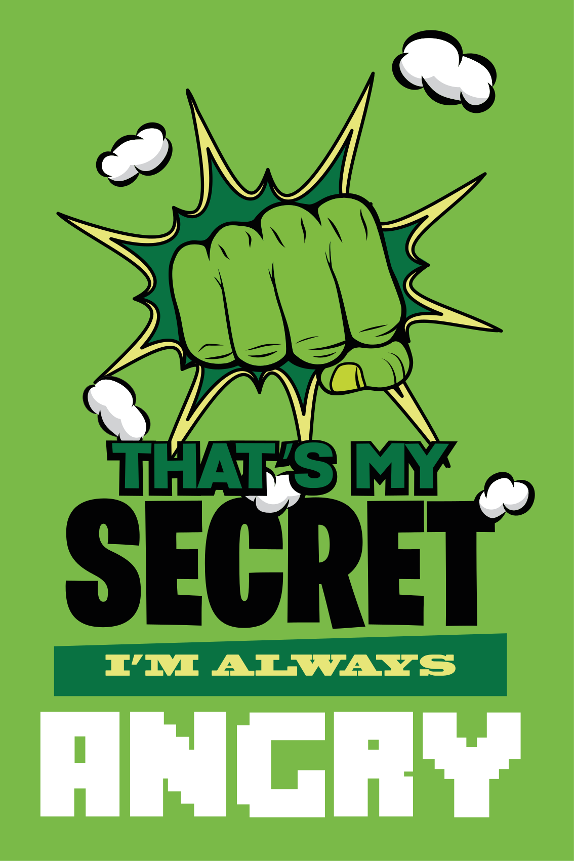 Poster juvenil eu estou sempre com raiva - TenStickers