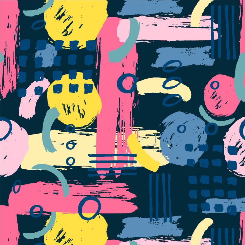 Poster para sala abstrato colorido - TenStickers