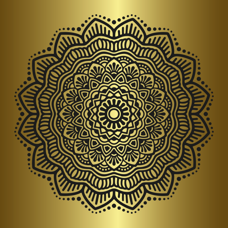 Poster para sala com mandala decorativa - TenStickers