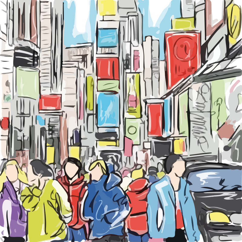 Poster para sala pessoas modernas de nova york - TenStickers