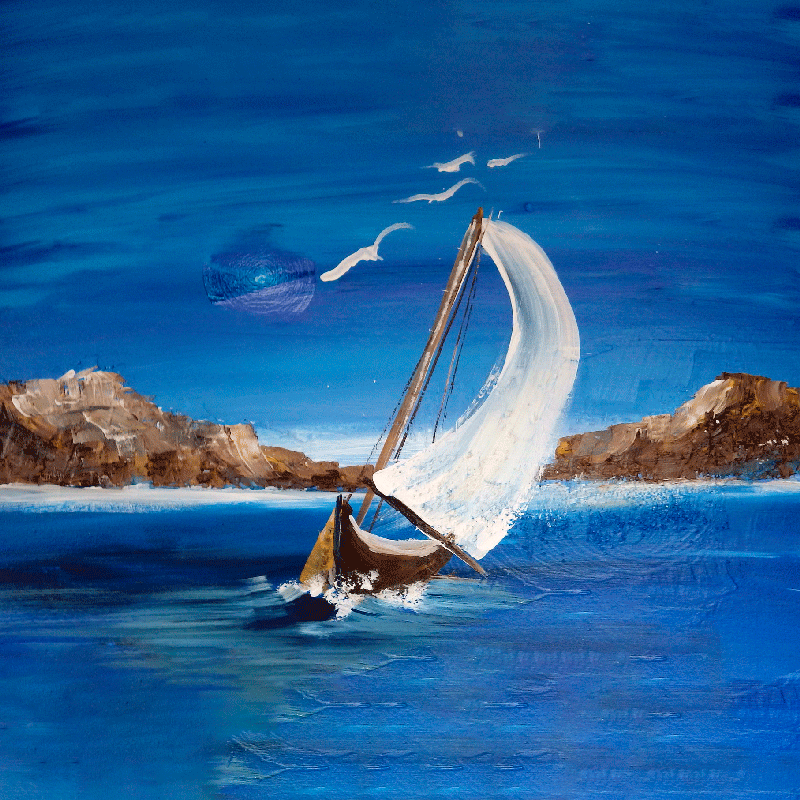 Poster para sala barcos à vela em canvas - TenStickers