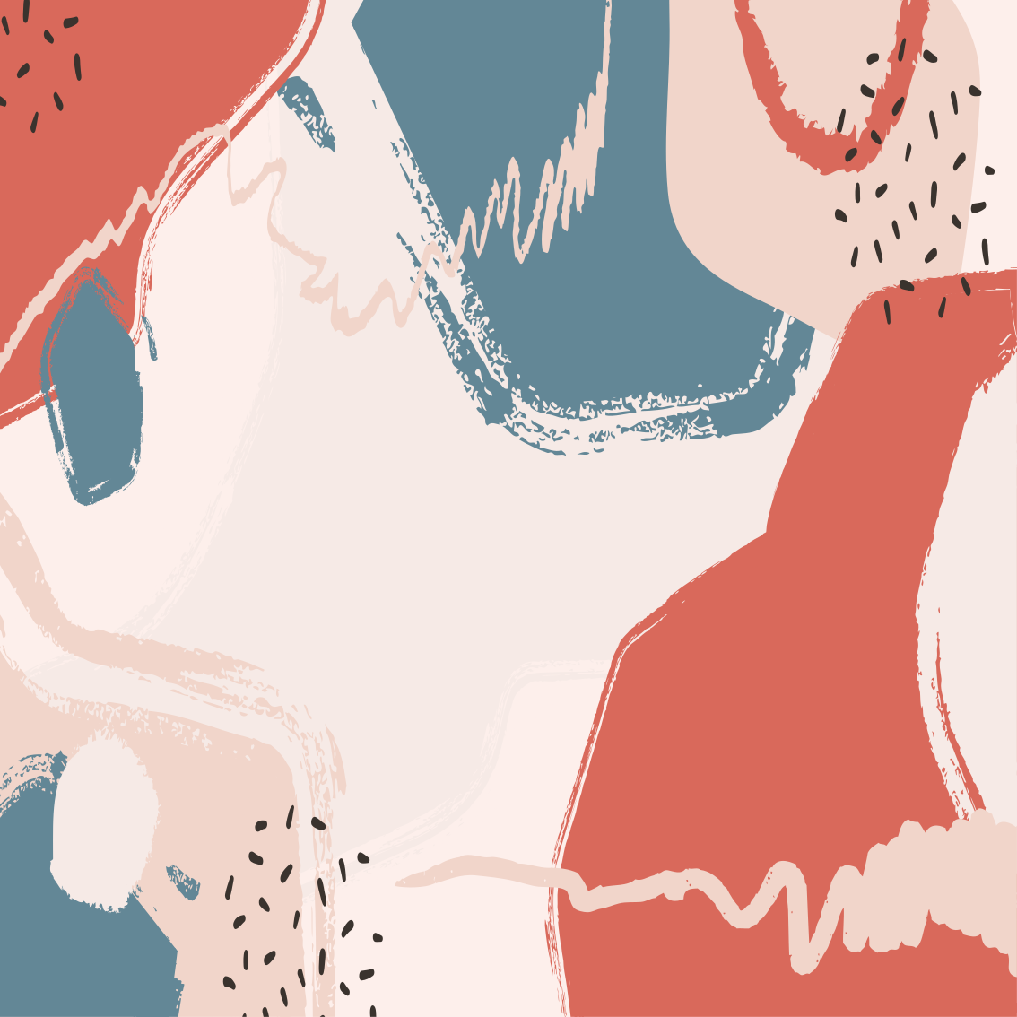 Poster para sala com formas de arte abstrata - TenStickers