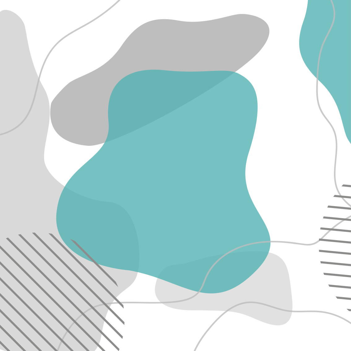 Poster para sala formas de arte em azul e verde - TenStickers