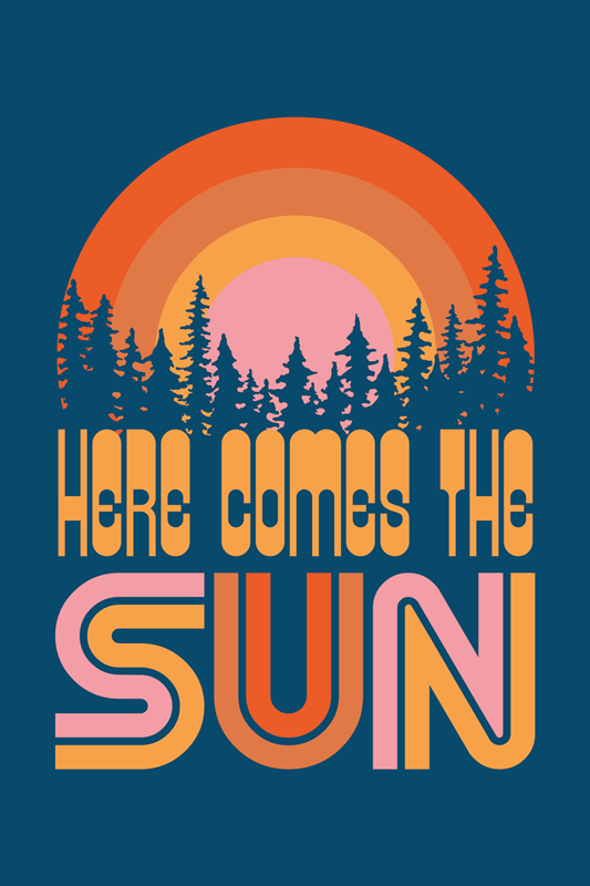 Poster de frases sol vintage - TenStickers