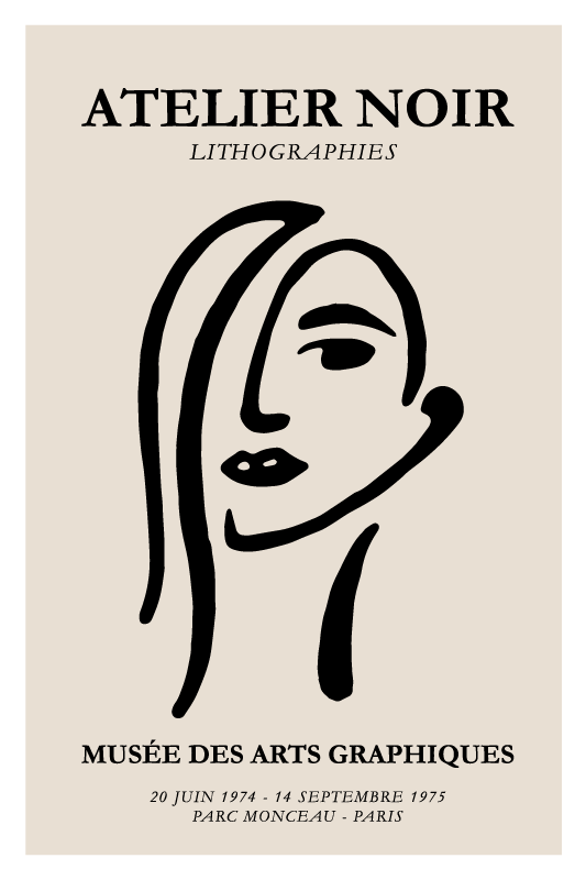 Poster de frases atelier preto - TenStickers