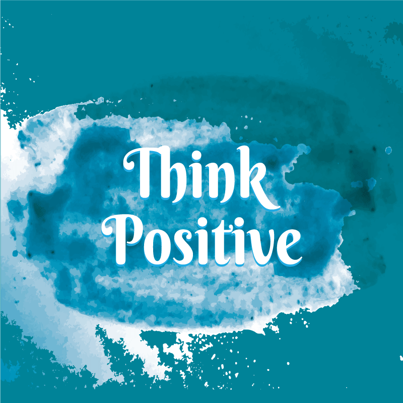 Poster de frases pense positivo - TenStickers