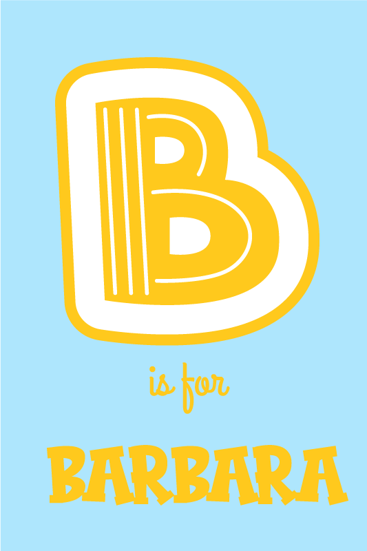 Poster juvenil com personalização alfabética - TenStickers