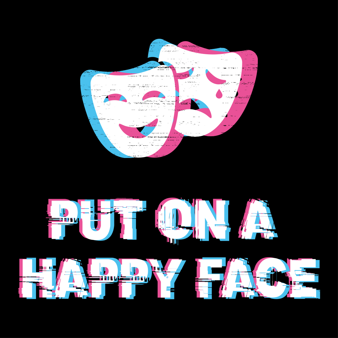 Poster juvenil expressão facial feliz - TenStickers