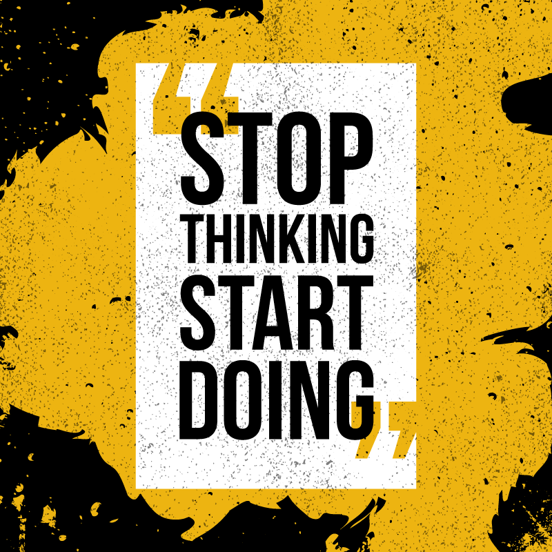 Poster de frases comece a fazer - TenStickers