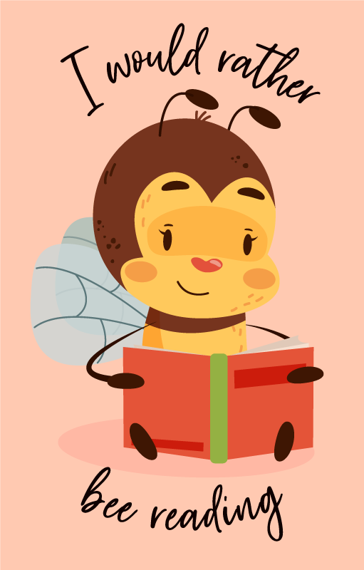 Poster de frases eu prefiro estar lendo - TenStickers