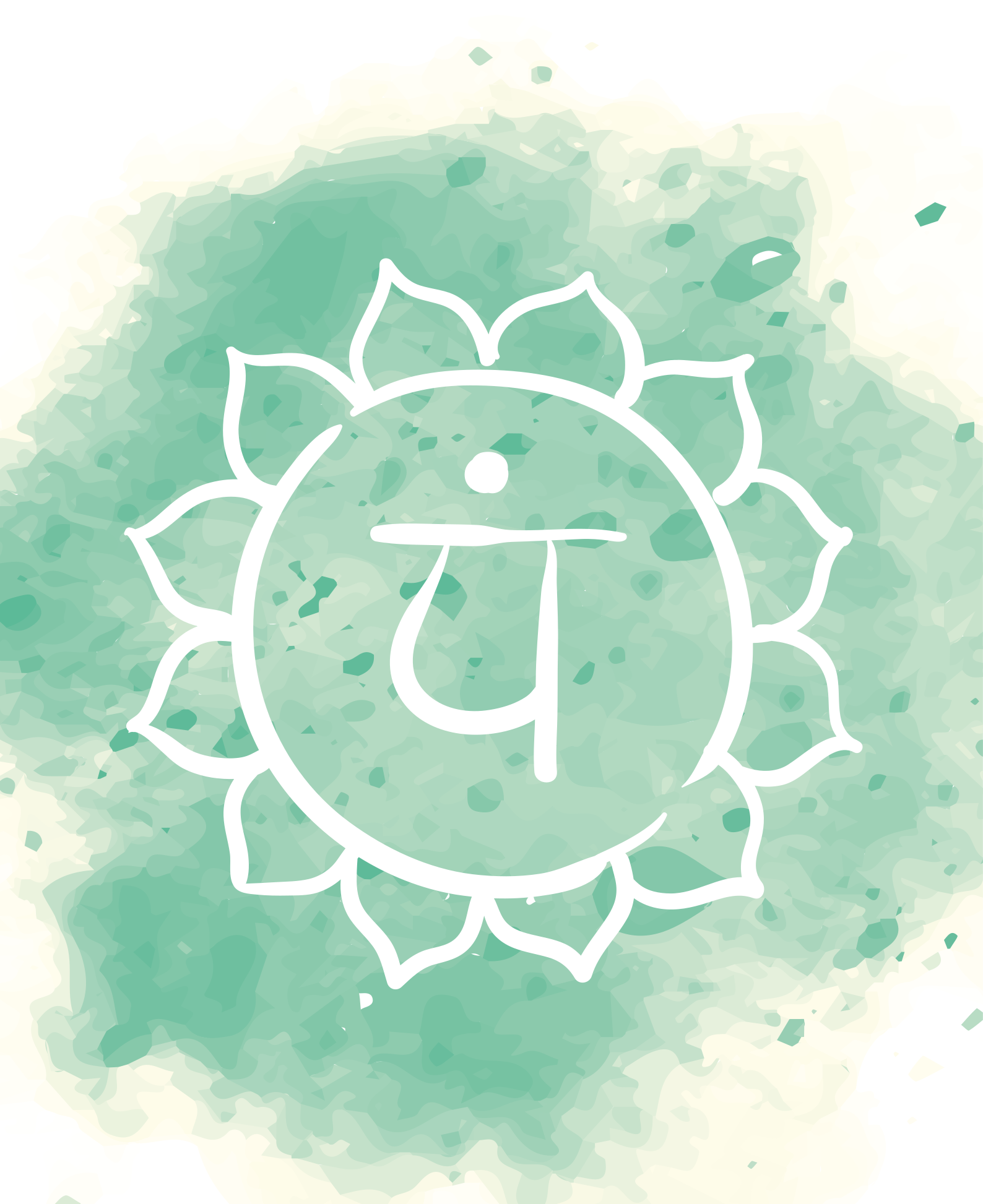 Poster zen símbolo do chakra do coração belo - TenStickers
