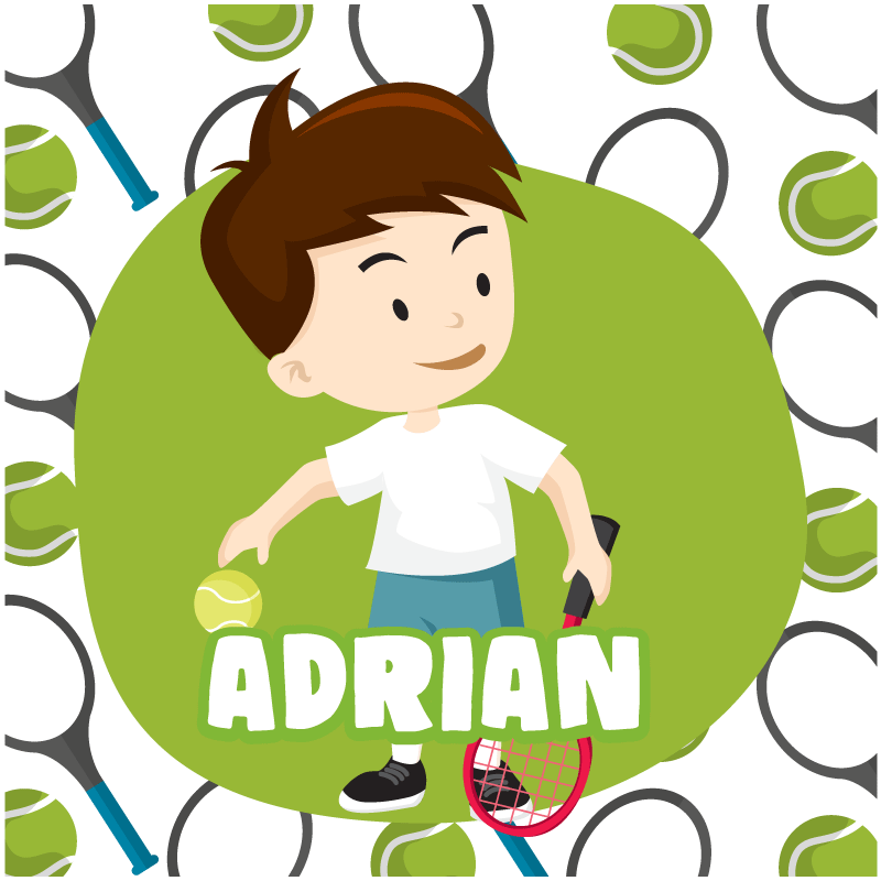 Poster de desportos jogador de ténis com nome - TenStickers