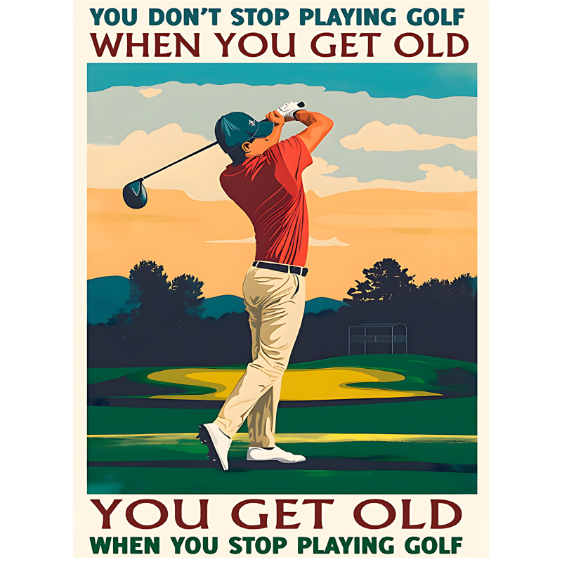 Poster de desportos jogando golfe - TenStickers