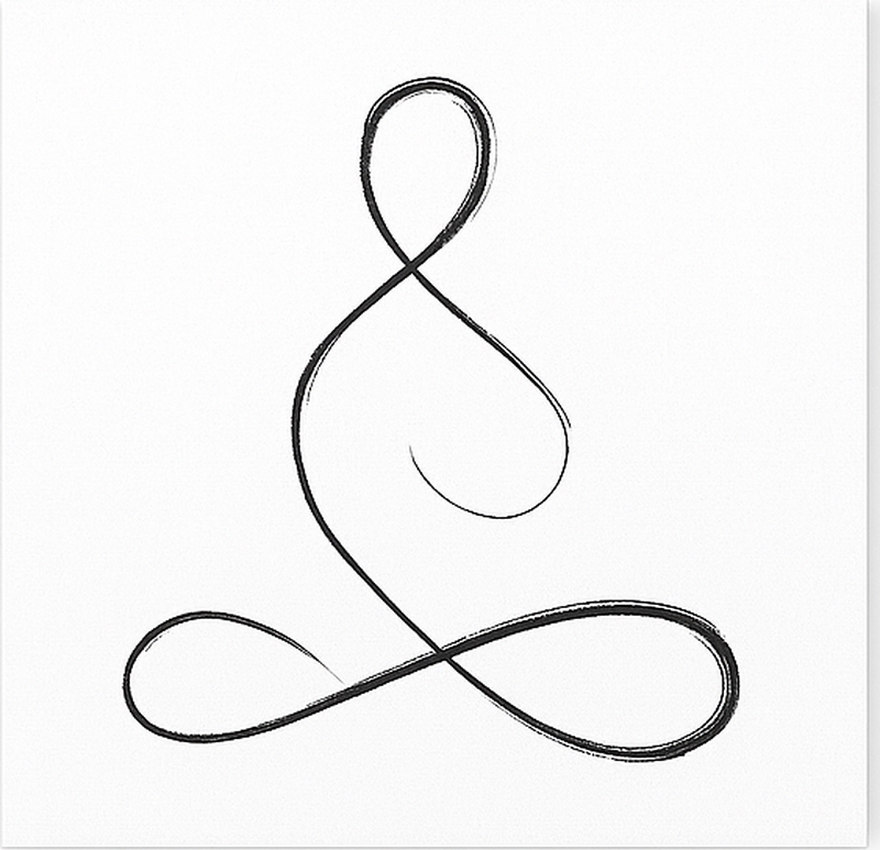 Poster de desportos com design de yoga respiratório - TenStickers