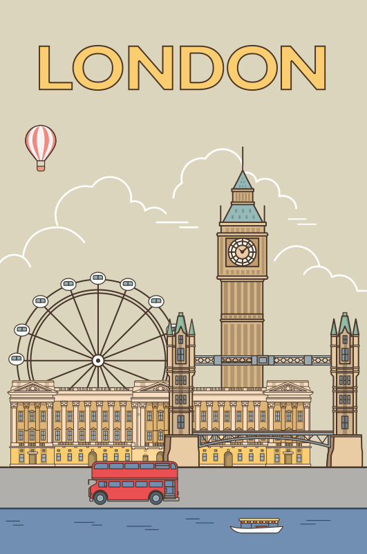 Poster cidades e países londres - TenStickers