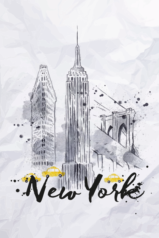 Poster cidades e países skyline nova york - TenStickers