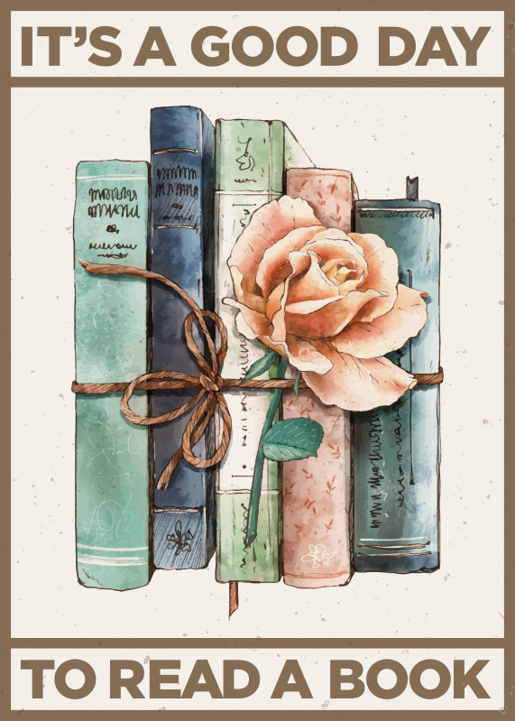 Impressão de pôster de livro vintage - TenStickers