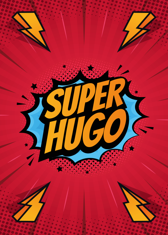 Impressão de pôster de super-herói em quadrinhos - TenStickers