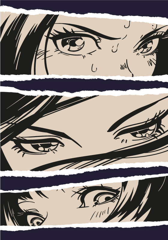 Impressão de pôster de anime de colagem - TenStickers