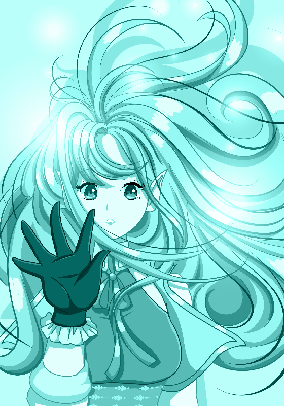 Impressão de pôster de garota de anime fofa - TenStickers