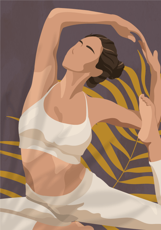 Poster desportos em geral ilustração de Yoga - TenStickers