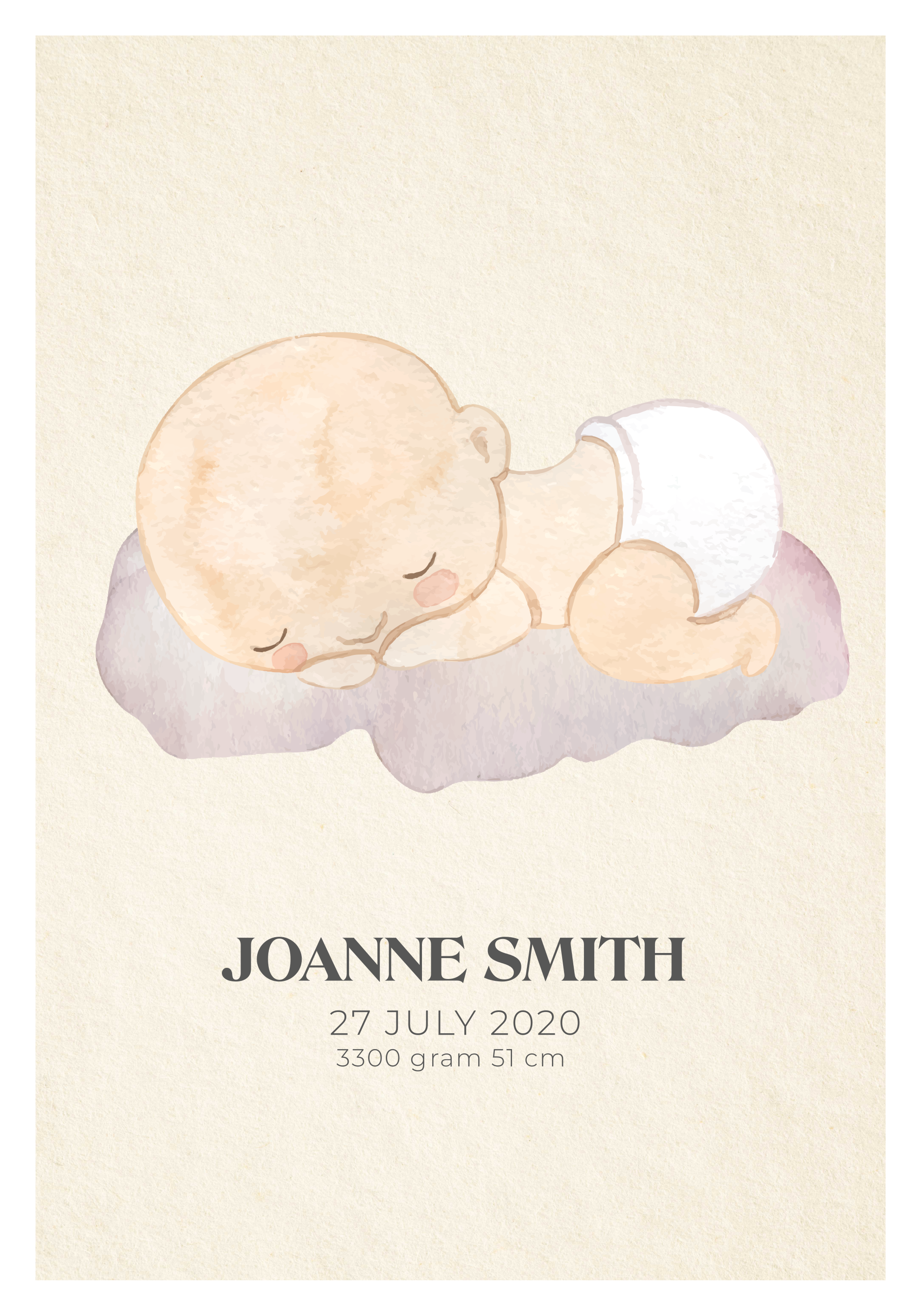 Poster infantil amor de bebê nascido - TenStickers