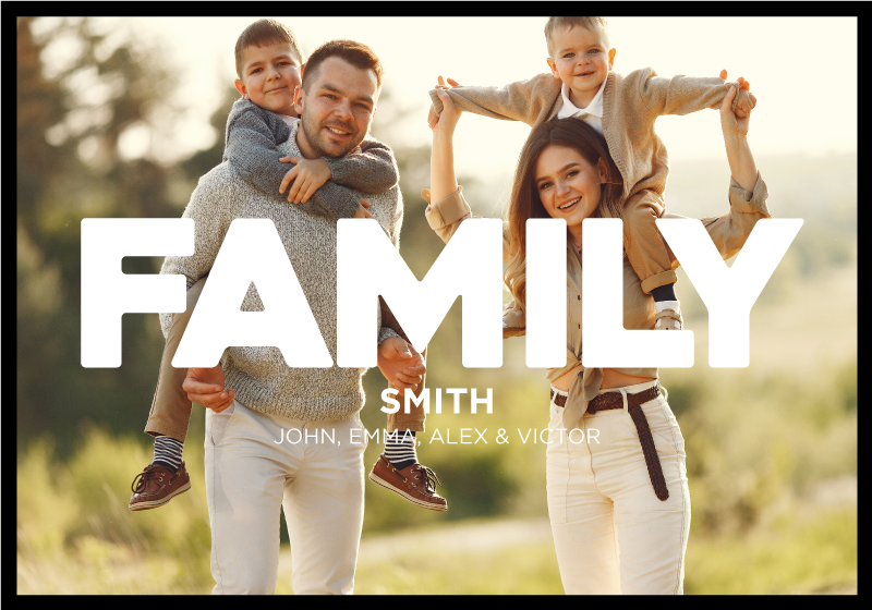 Poster para sala foto de família - TenStickers