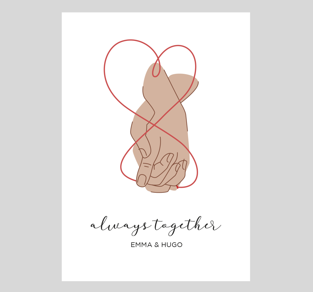 Poster para quarto de casal always togetherSempre juntos - TenStickers