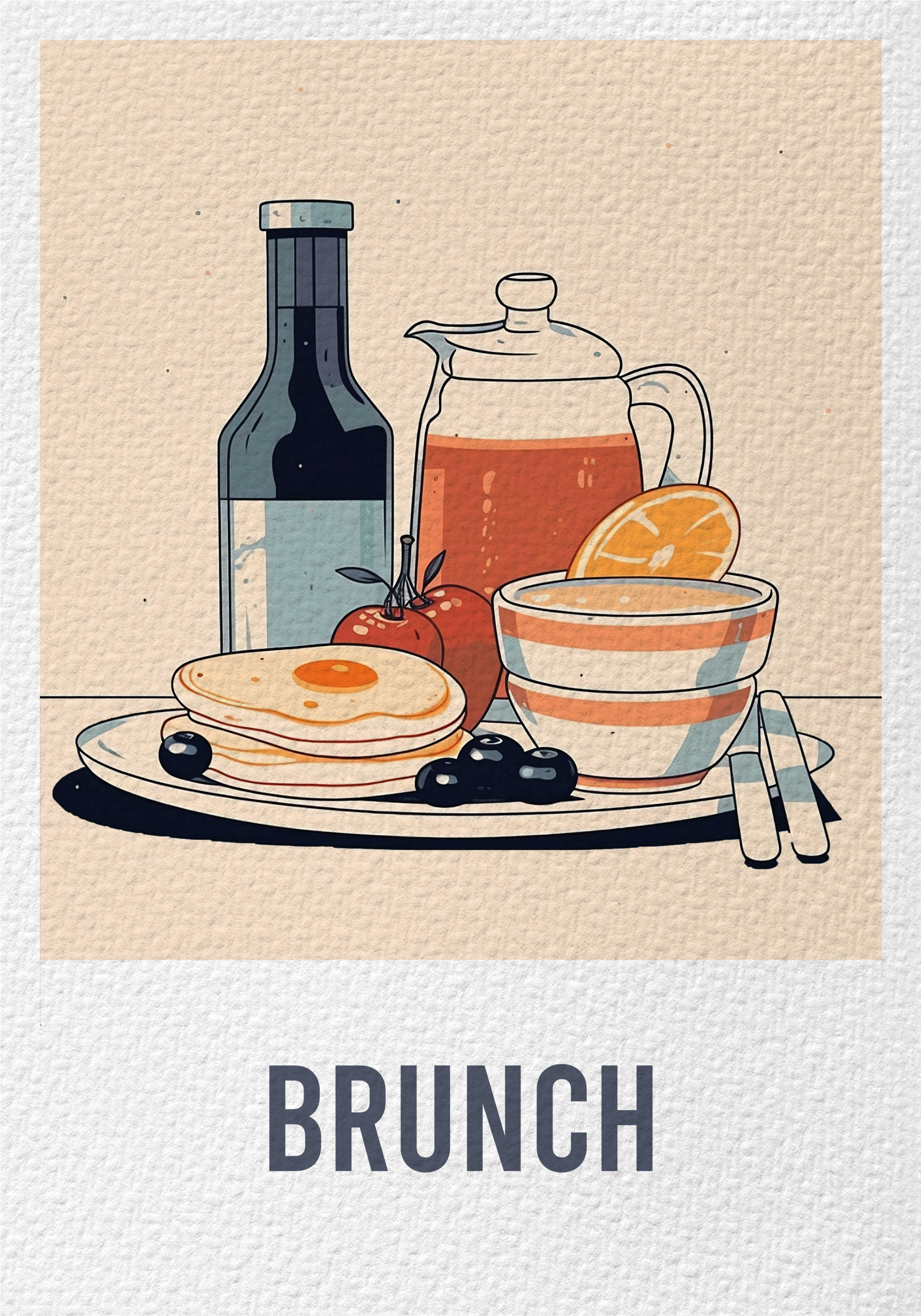 Poster cozinha brunchO brunch é um almoço tardio que é servido en - TenStickers