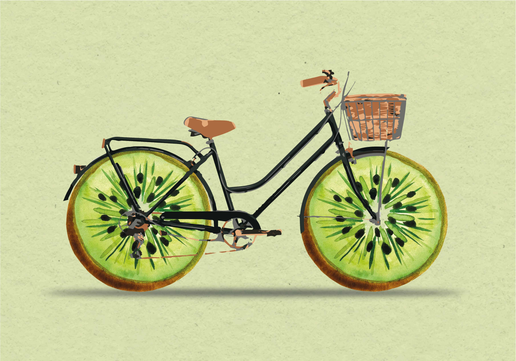 Poster para sala bicicleta Kiwi - TenStickers