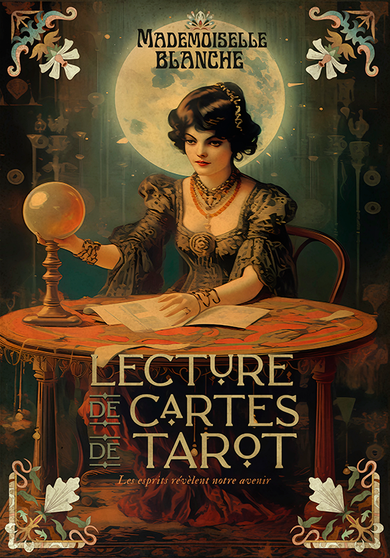 Poster retro leituras de tarot - TenStickers