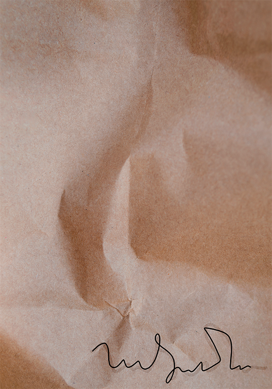 Poster abstracto assinatura em papel antigo - TenStickers