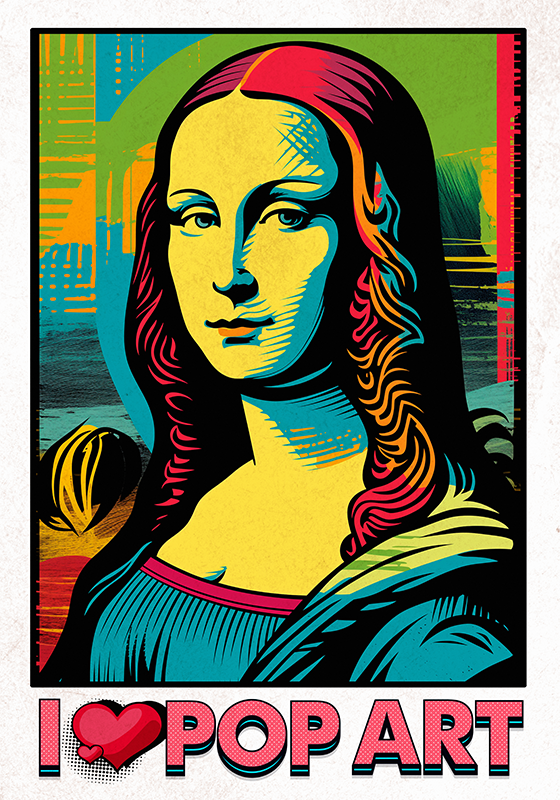 Poster de pop art gioconda colorida - TenStickers