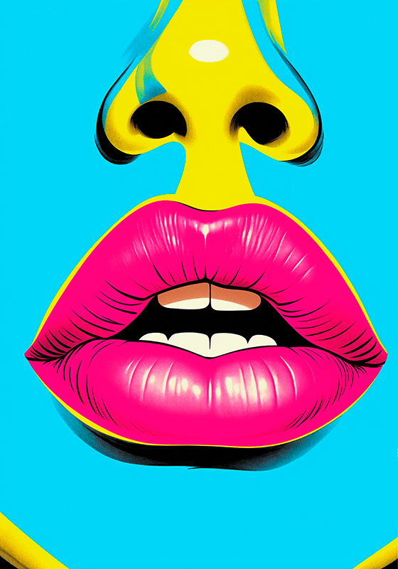 Poster de pop art boca sexy - TenStickers