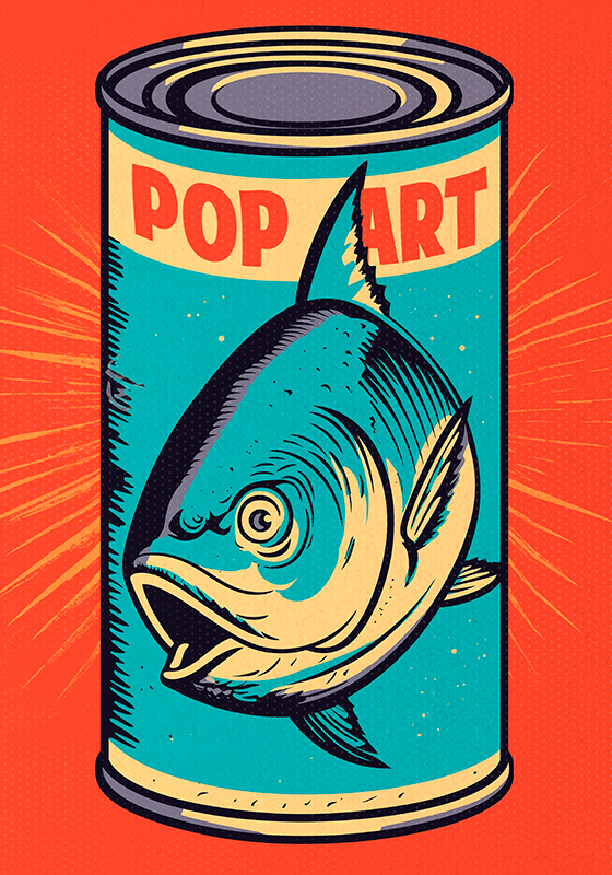 Poster de pop art lata de atum - TenStickers