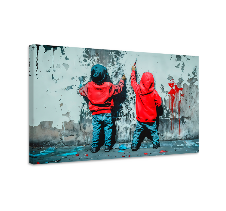 Quadro de arte meninos da pintura - TenStickers