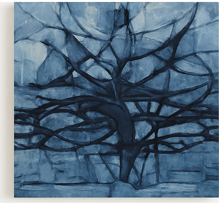 Quadro de árvores design em tons de cinza - TenStickers