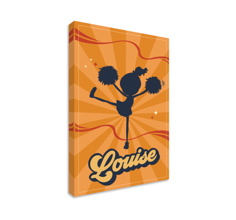 Quadro com nome Cheerleader personalizada - TenStickers