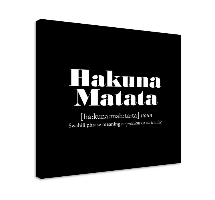 Quadro frase Significado de hakuna matata - TenStickers