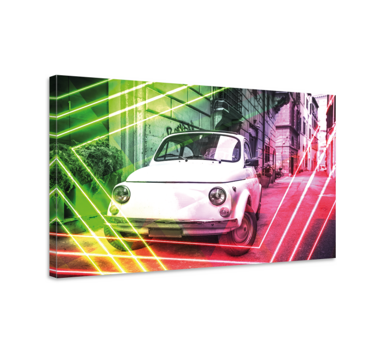 Quadro Decorativo abstrato veículo urbano retrô - TenStickers