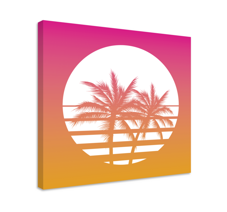 Quadro de paisage Sunset vintage landscape - TenStickers