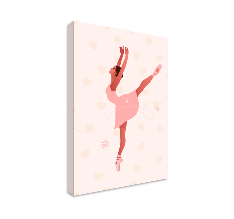 Quadro de bailarina Bailarina com flores - TenStickers