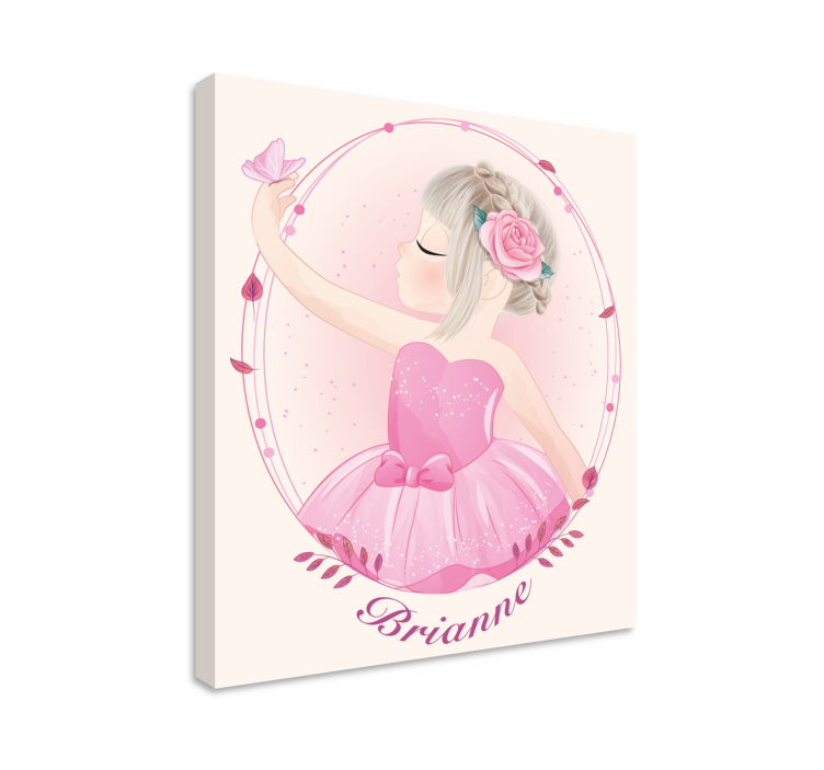 Quadro de bailarina com nome - TenStickers